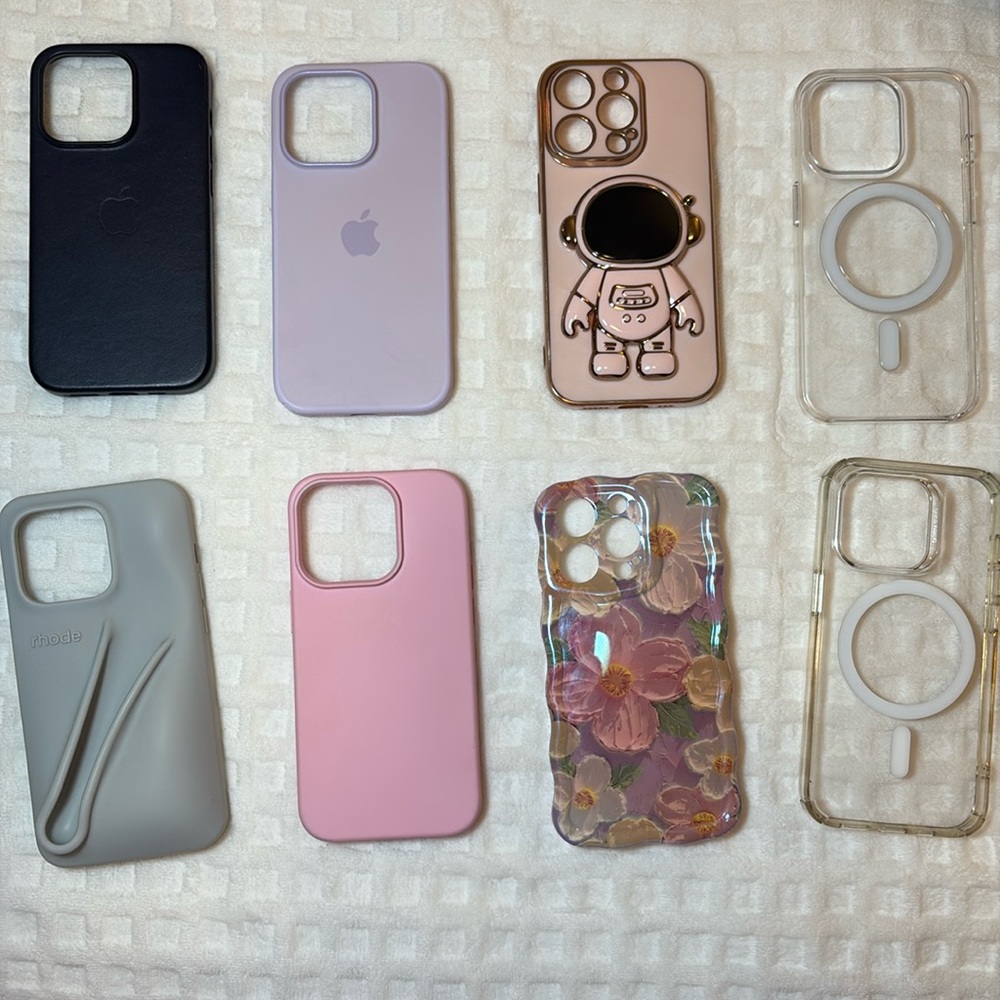 Apple, Rhode and Amazon 14 pro cases. 8 total